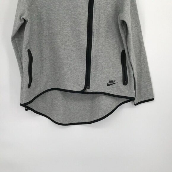 Nike Tech Fleece Cape Hoodie Sweatshirt jacket Women’s size medium Gray Zip - Picture 7 of 11